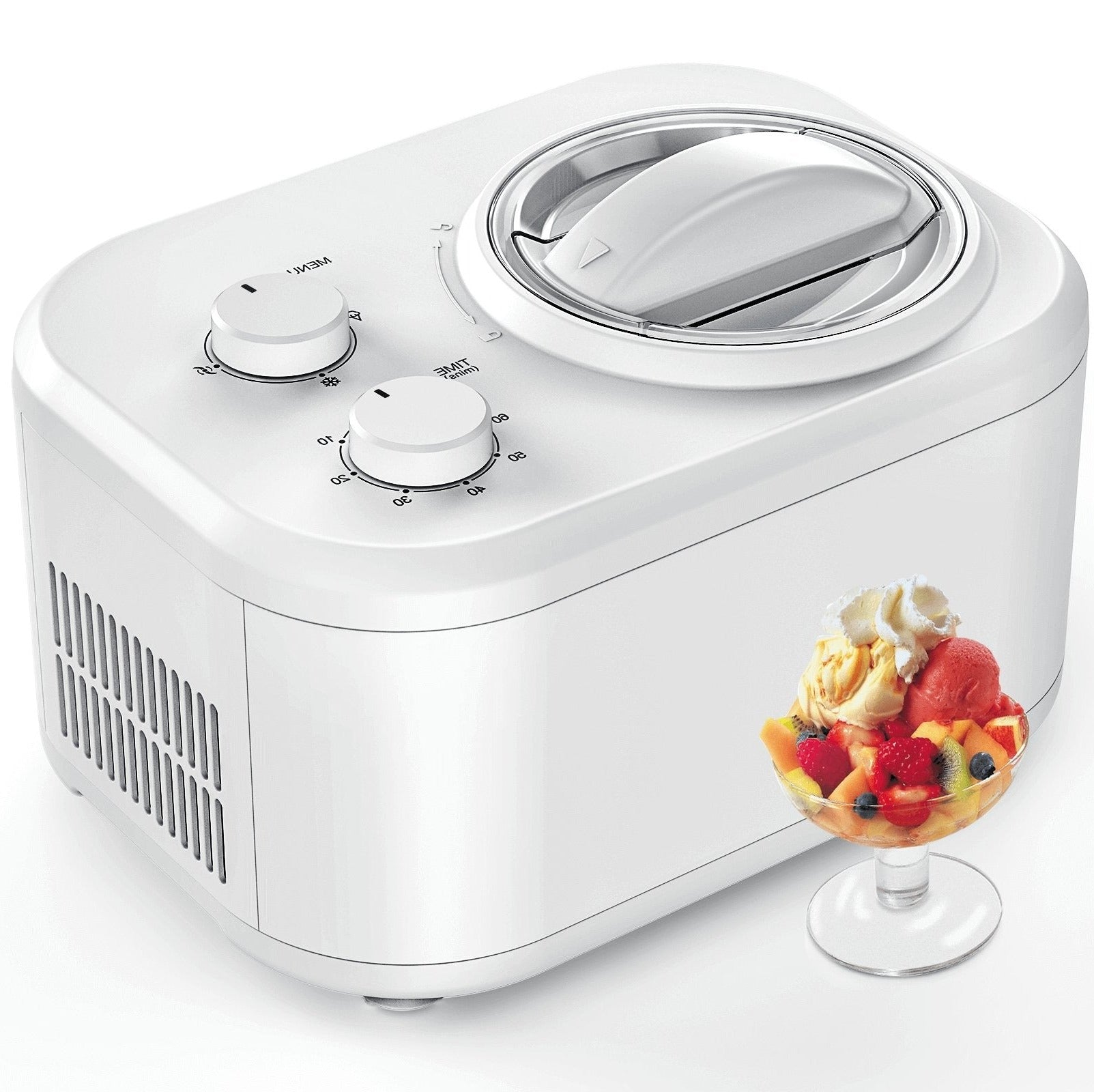 Machine à glace 1 litre avec dessert fruité