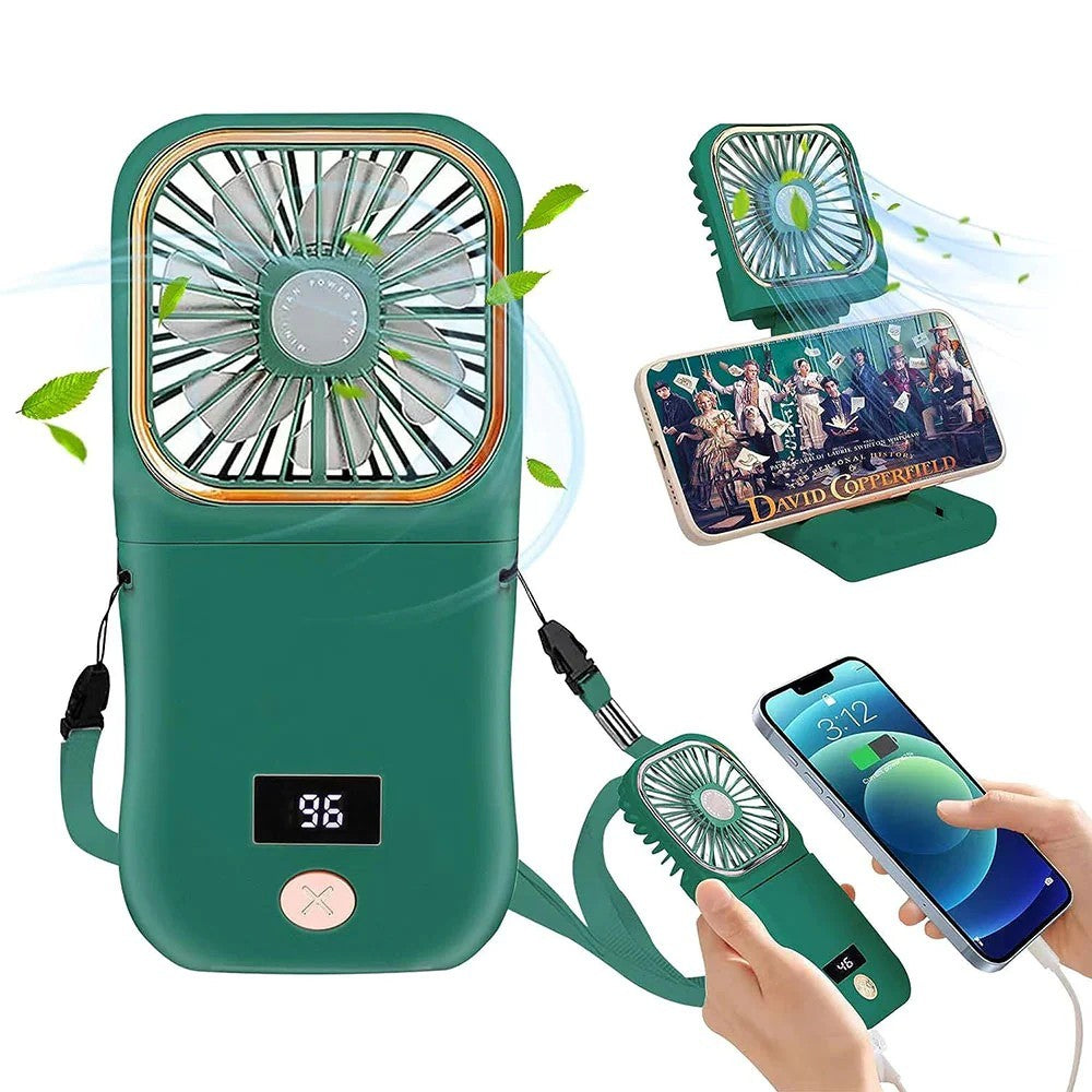 Mini ventilateur portable 3 en 1 rechargeable